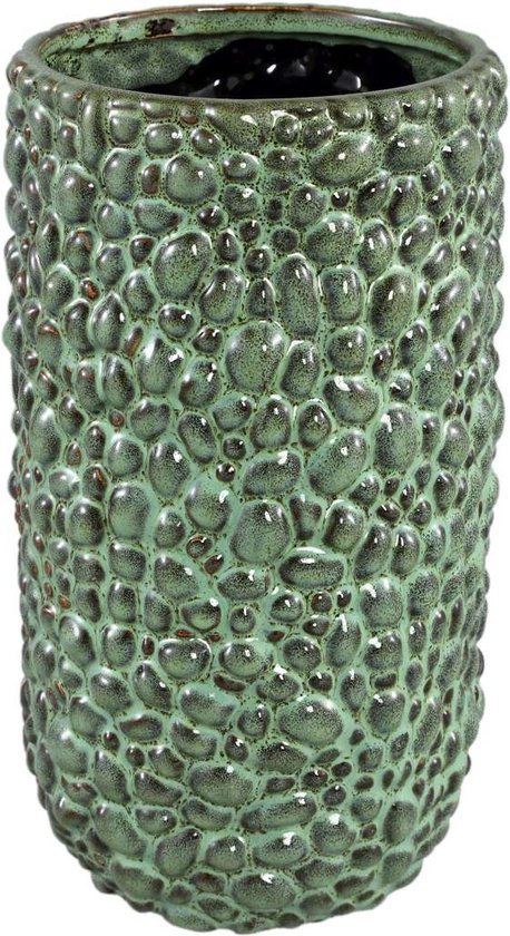 PTMD Danillo Bloempot - 17 x 17 x 30 cm - Keramiek - Groen