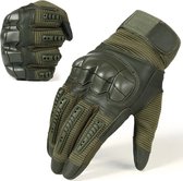 Gants de moto de moto de Luxe avec protection des articulations - Fermetures velcro - Vert - Taille XL