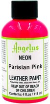 Angelus Leather Acrylic Paint - textielverf voor leren stoffen - acrylbasis - 118ml - Neon - Parisian Pink