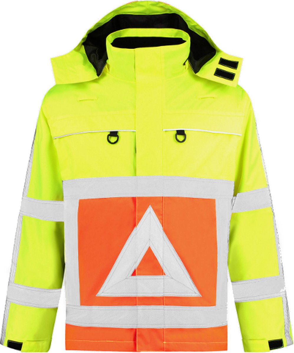 EM Traffic Parka Verkeersregelaar Oxford RWS - Fluor geel / Fluor Oranje - Maat L
