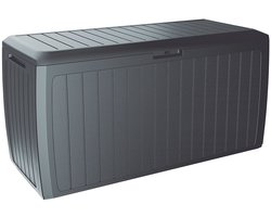 Casaria Opbergbox - Deksel Wielen 290L 117x47x60cm - Antraciet