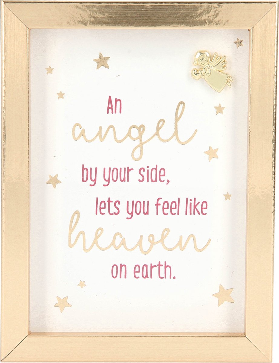 Depesche Fotolijst met compliment An angel by your side, lets you feel ? goud, wit