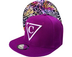 Capiche® Snapback Pet Heren – Gekleurde Safari – Paars – Verstelbaar met Druksluiting – Sportcap – Baseball Cap – Mannen Cap