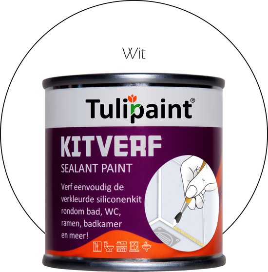 Tulipaint Kitverf (Wit) - Kit verven - Siliconenkit verven schilderen -  Kitranden... | bol.com