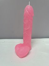 Piemelkaars, peniskaars, kaars in de vorm van een penis, kleur roze geur  roos | bol.com