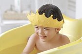 Sans Citron - Bonnet de douche pour enfant - Bonnet de bain et douche en Siliconen - Ajustable - Kroon - Jaune