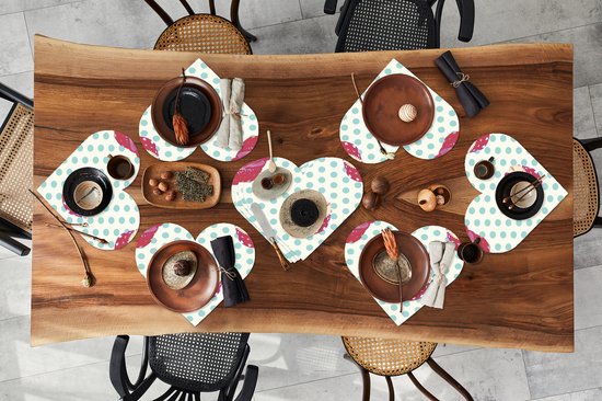 Dessous de verre - Napperons - Napperons coeur - Motifs - Cupcake - Nourriture - 10 pièces