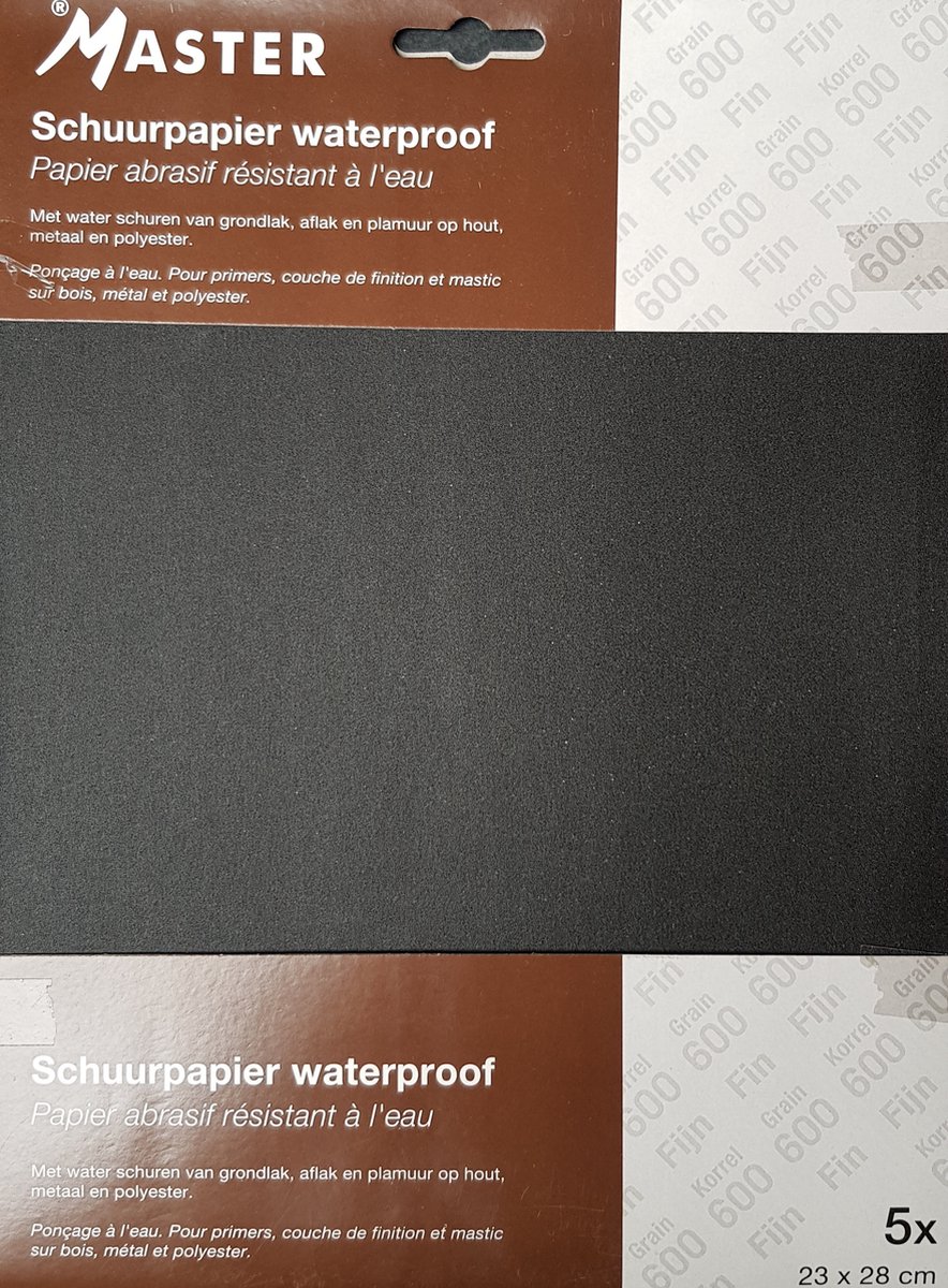 Master - Schuurpapier - Korrel 600 - Waterproof - 23 x 28cm - 50 Vellen