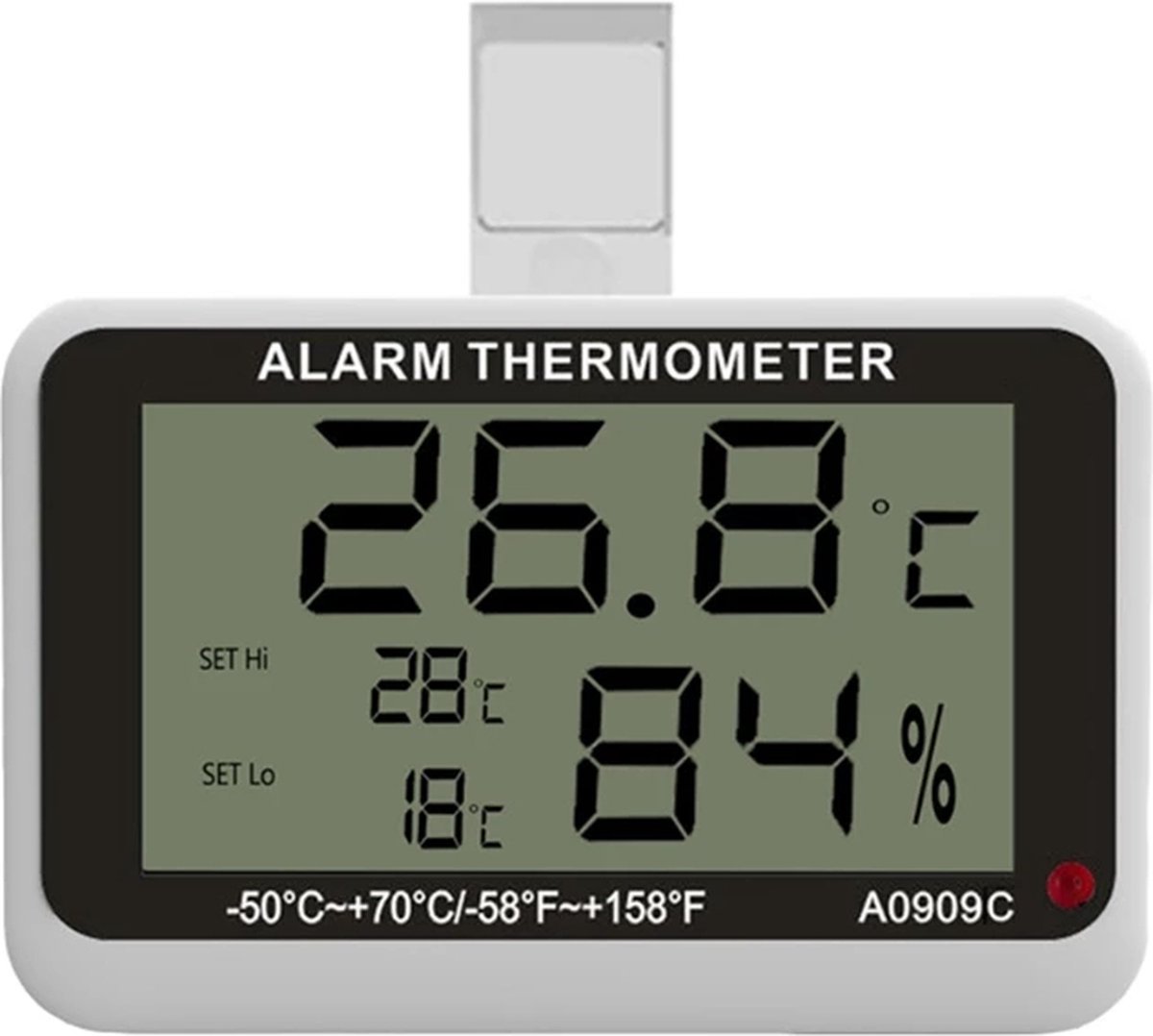 Alarm Thermometer Binnen Digitaal Hygrometer Luchtvochtigheidsmeter A0909C