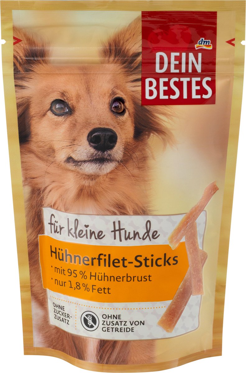 Dein Bestes honden Snack voor kleine, kipfiletsticks, 80 g