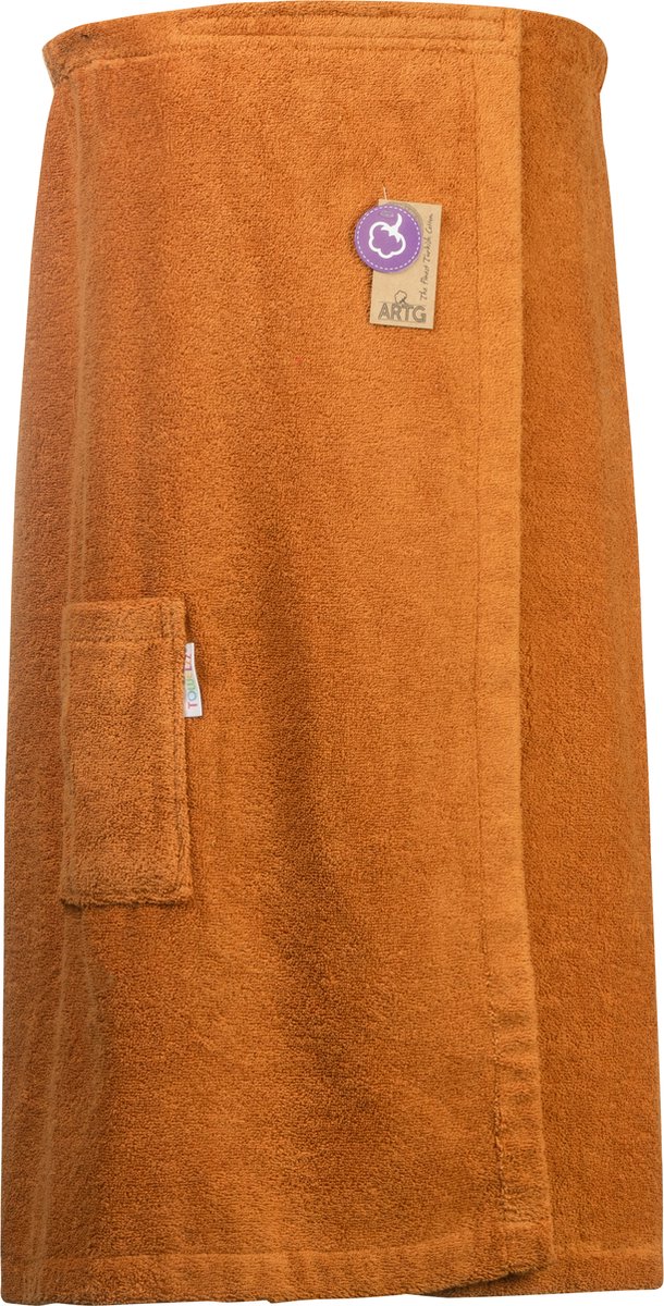 ARTG® Towelzz - Sauna Kilt - Dames - met Klittenband - Kaneel Bruin - Cinnamon - (Borstomvang tot 150 cm)