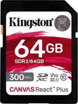 Kingston SDXC geheugenkaart SDR2/64GB - 64 GB - 8K Ultra HD - SDXC UHS-II