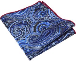 Pochet Paisley - Blauw - Sorprese - pochette - heren - model 3 - Cadeau