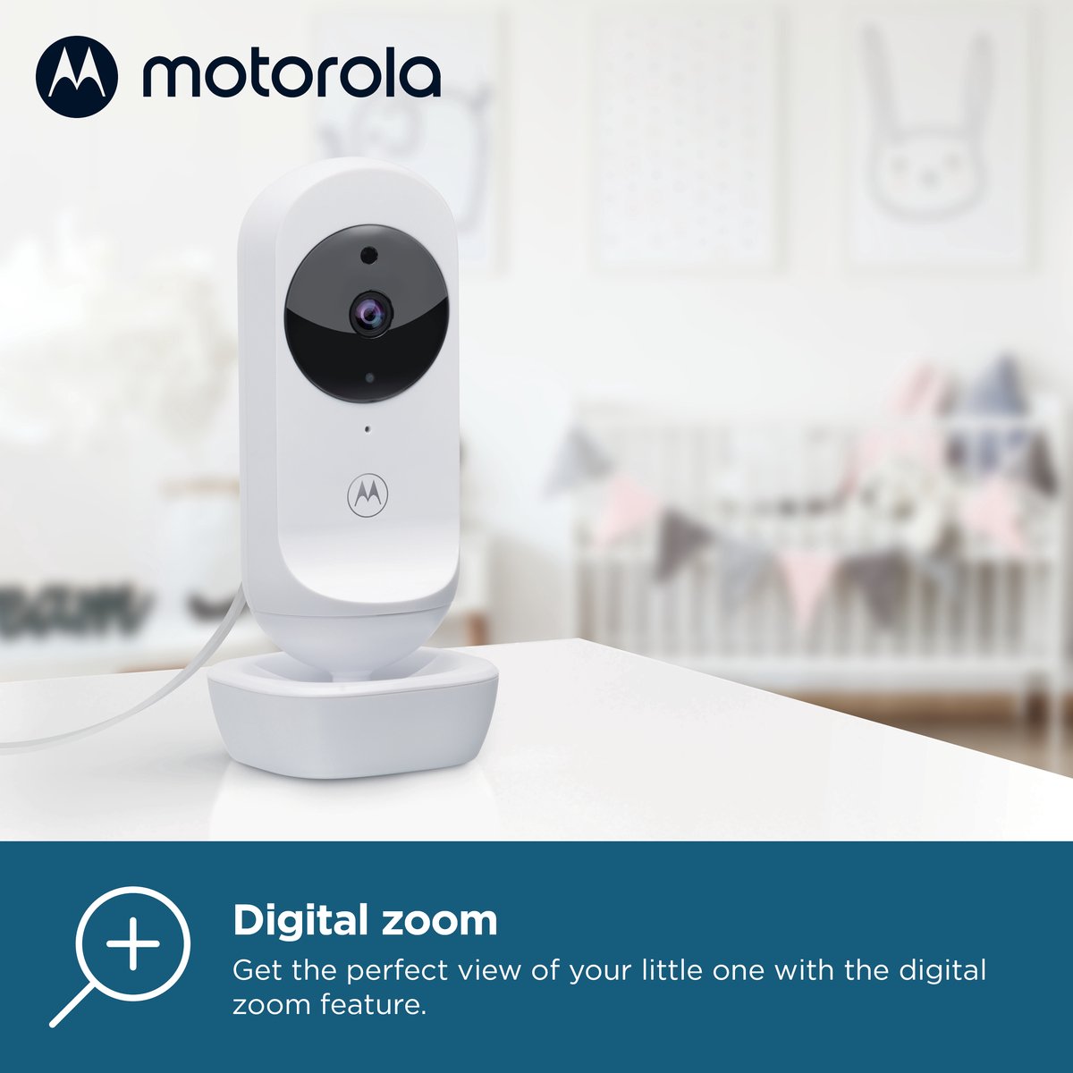 Afbeelding 3 van Motorola Nursery VM35-2 - Babyfoon met 5-Inch Gesplitst Scherm en 2 Camera's - Nachtvisie - Ingebouwde microfoon