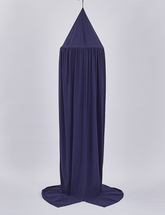 Katoenen klamboe voor babykamer - Hemeltje voor babybedje - Decoratie kinderkamer - Kraamcadeau - Donkerblauw — afbeelding 3