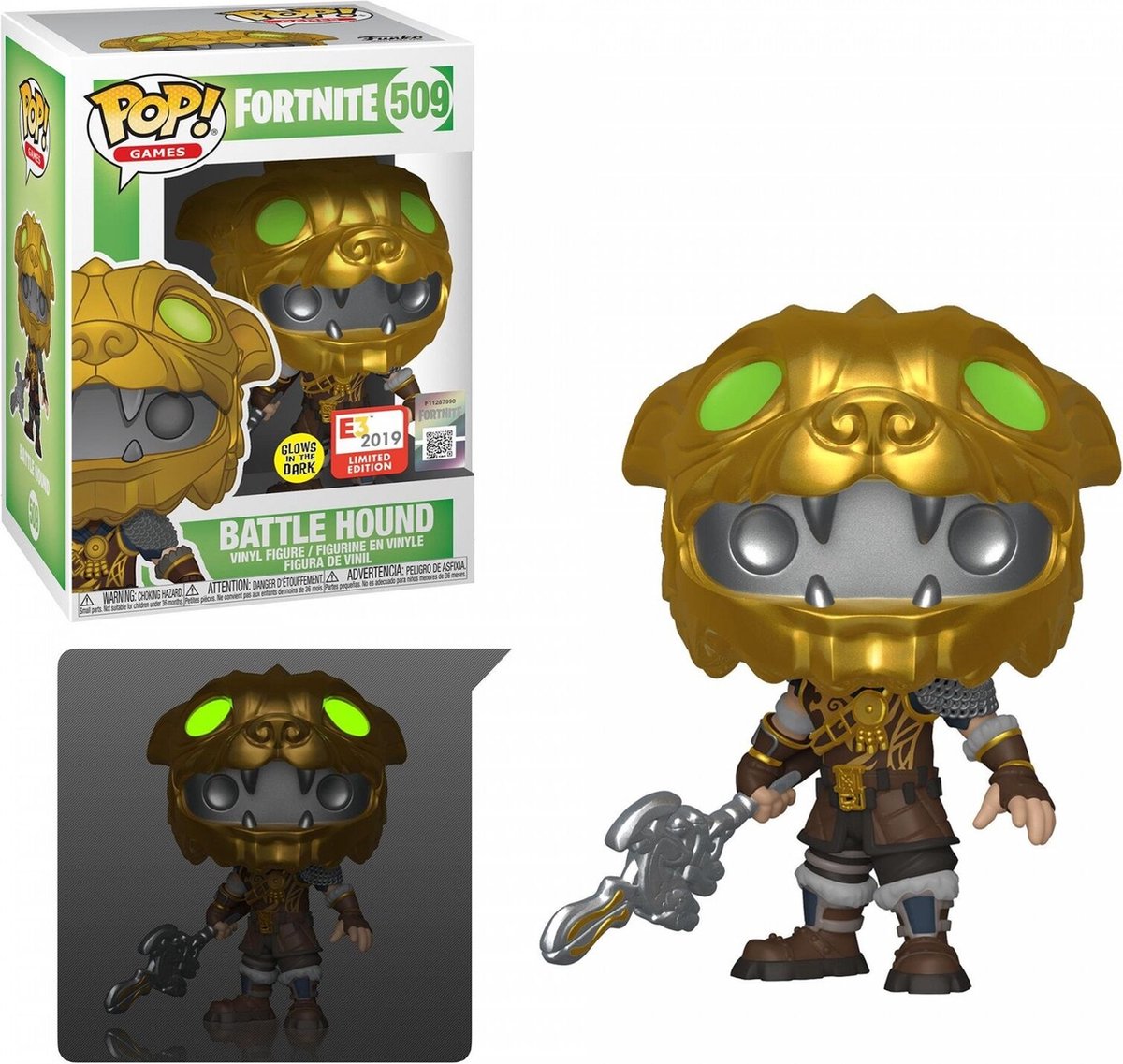 Fortnite Battle Hound Glow in The Dark 509 Pop Vinyl Funko E3 2019