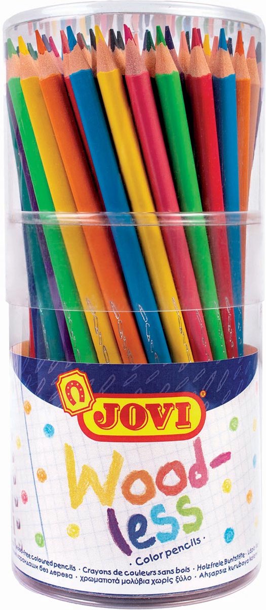 Kleurpotlood Jovi triangle houtvrij set à 84 kleuren ass