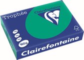 Clairefontaine Trophée Intens, gekleurd papier, A4, 160 g, 250 vel, dennengroen 4 stuks