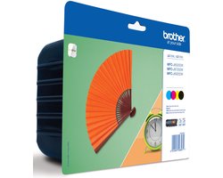 LC-129XLVALBP inktcartridge zwart en drie kleuren standard capacity bk: 2.400, cl: 1.200 pages 1-pack blister zonder alarm
