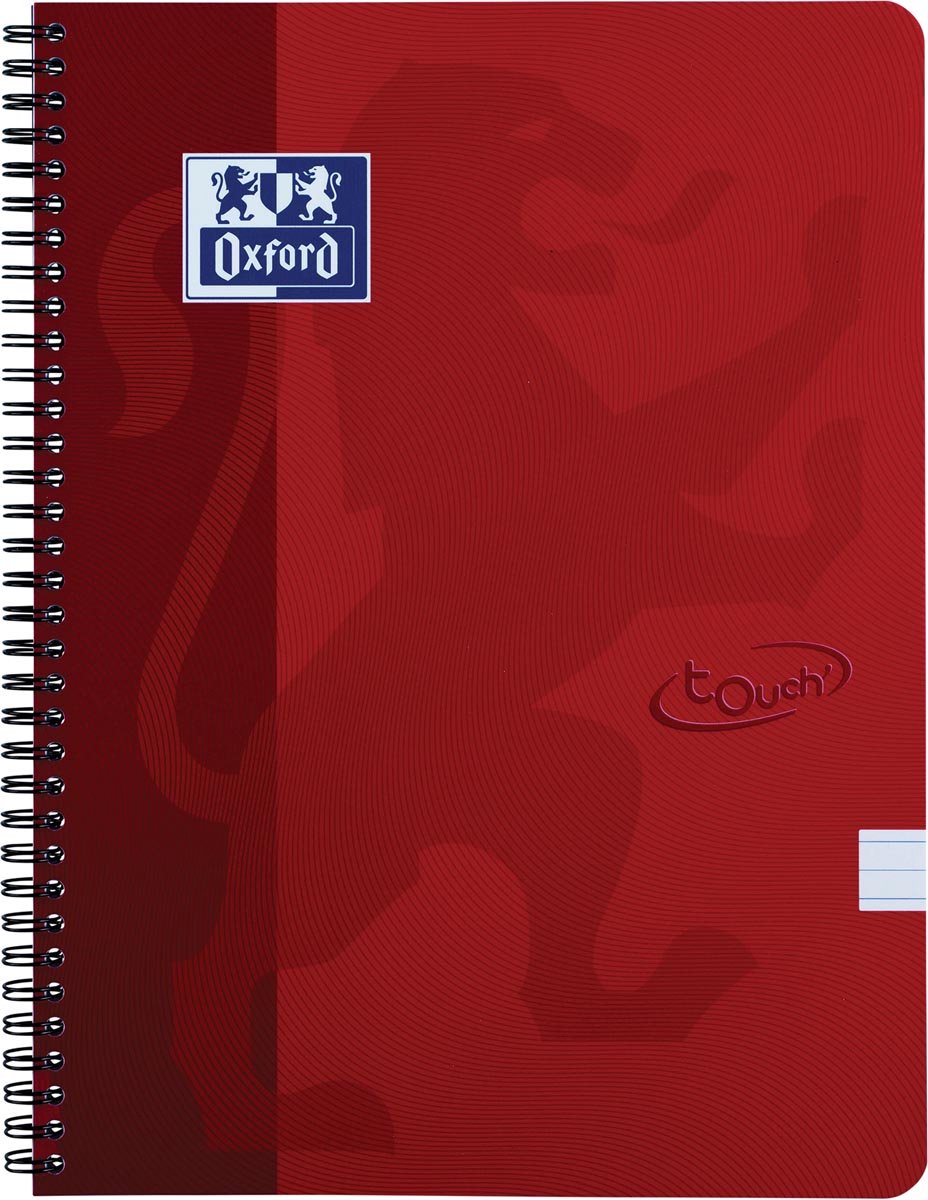 Oxford BLACK N' RED cahier spiralé en carton, 140 pages ft A5