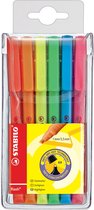 Surligneur flash STABILO , étui de 6 pièces de couleurs assorties 5 pièces