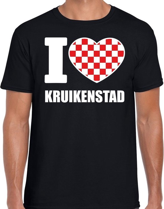 Foto: Carnaval t shirt i love kruikenstad voor heren zwart tilburg carnavalshirt verkleedkleding s