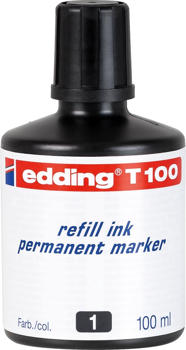 Edding navulinkt zwart voor permanent markers – 100ml