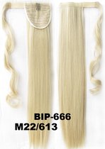 Wrap Around paardenstaart, ponytail hairextensions straight blond - M22/613
