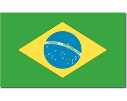 Vlag Brazilië - 90 x 150 cm - Braziliaanse Vlag - Brasil