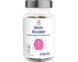 Dr. Becky | Brain Booster | Concentratie & Prestaties | Nootropics | 60 Vegan Caps | Bevordert Focus en Geheugen