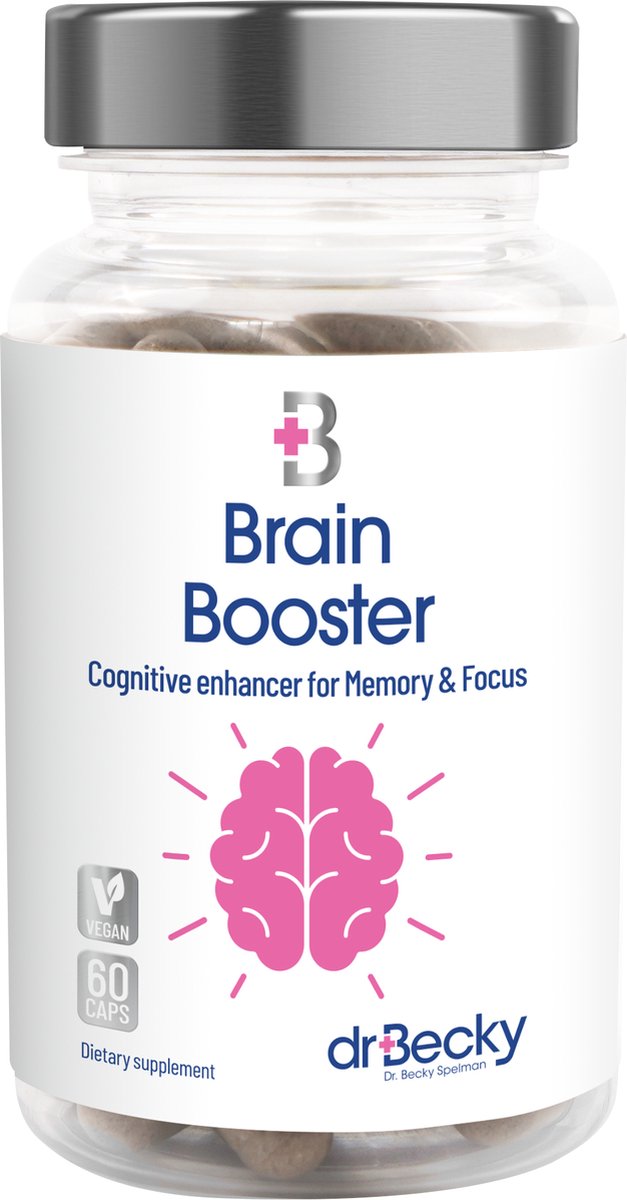 Goedkoopste Dr. Becky | Brain Booster | Concentratie & Prestaties | Nootropics | 60 Vegan Caps | Bevordert Focus en Geheugen