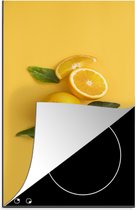 KitchenYeah® Inductie beschermer 30x52 cm - Sinaasappel - Fruit - Geel - Kookplaataccessoires - Afdekplaat voor kookplaat - Inductiebeschermer - Inductiemat - Inductieplaat mat