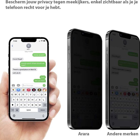 BixB IPhone 12 Mini Privacy Screenprotector 2pack - Privacy Screenprotector iPhone 12 mini - Privacy Glas iPhone 12 mini - Privacy Screenprotector iPhone 12 mini - Privacy Screenprotector BixB