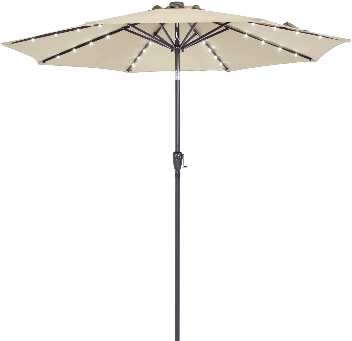 Kingsleeve Parasol - LED-Verlichting - Zonne-energie - ?270cm - Beige