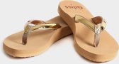 Giliss Teen Slippers dames - GOUD serie - Sepia-Goud kleurige strap