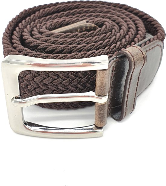 Lot de 2 - Ceinture élastique Ceinture extensible Ceinture tressée Ceinture tressée Ceinture élastique - Unisexe - Couleur - Marron - Grijs