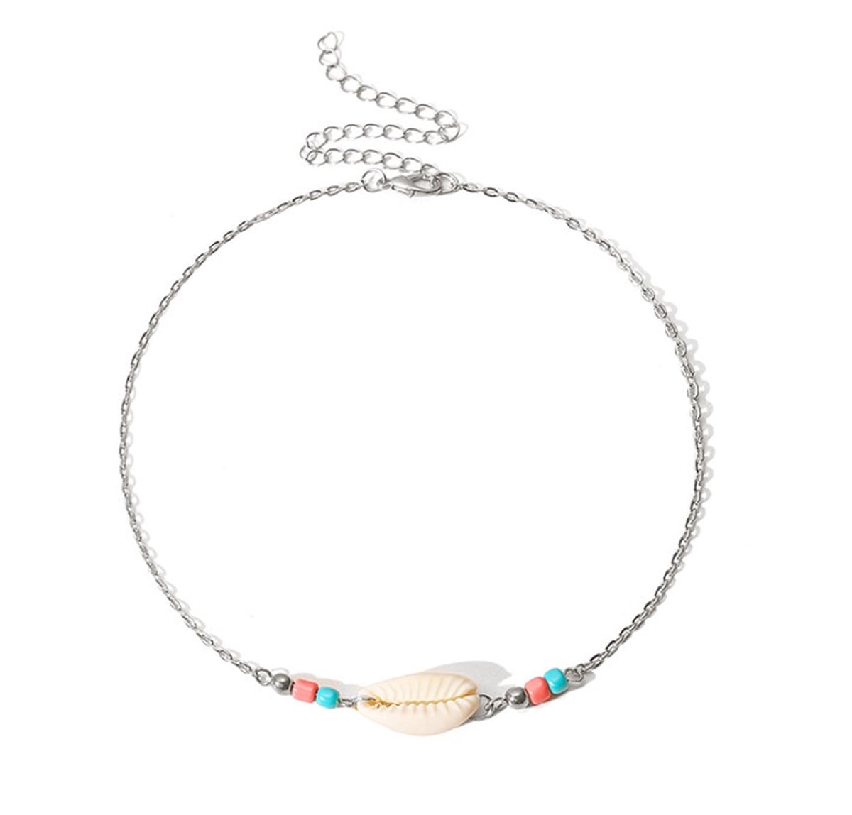 Jomide Choker Boho Summer - Schelp - Zilverkleurig