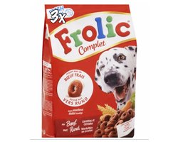3x Frolic Honden droogvoer - Rund smaak - 1.5 kg( 4.5kg)