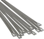 Attache-câbles - Acier inoxydable - 12 pièces - Longueur : 300 mm - Largeur : 4,6 mm - Acier inoxydable - Tie wrap - Attache-câble - Tie-wrap