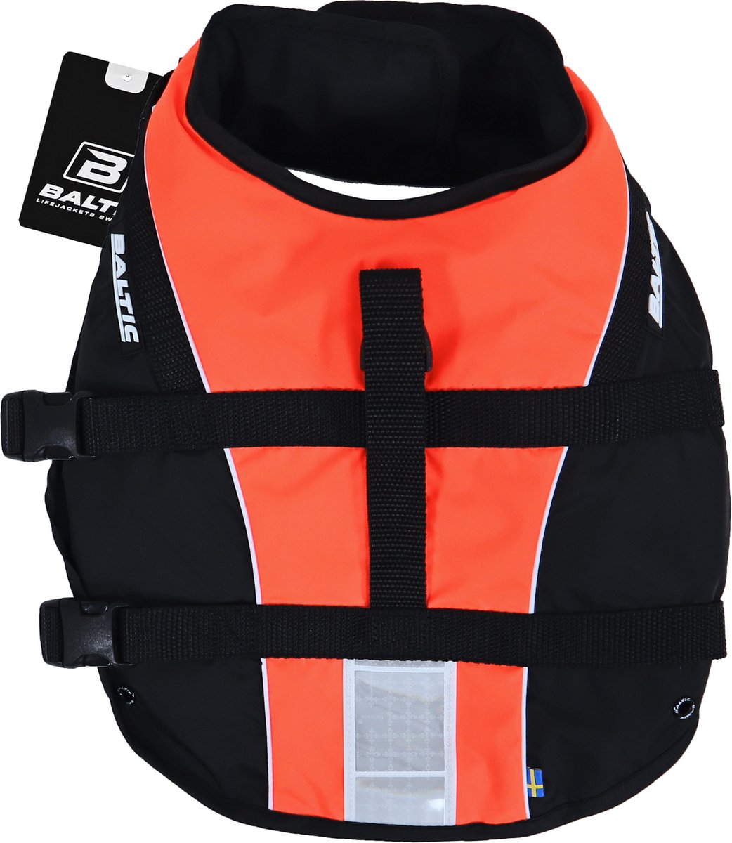 Bol.com Baltic - Hondenzwemvest Mascot - Oranje / Zwart - M - 8-15 kg aanbieding