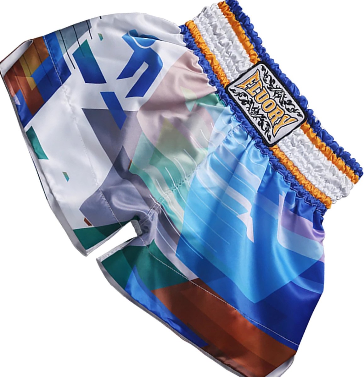 Fluory Muay Thai Short Kickboks Broek Blauw MTSF27 - S