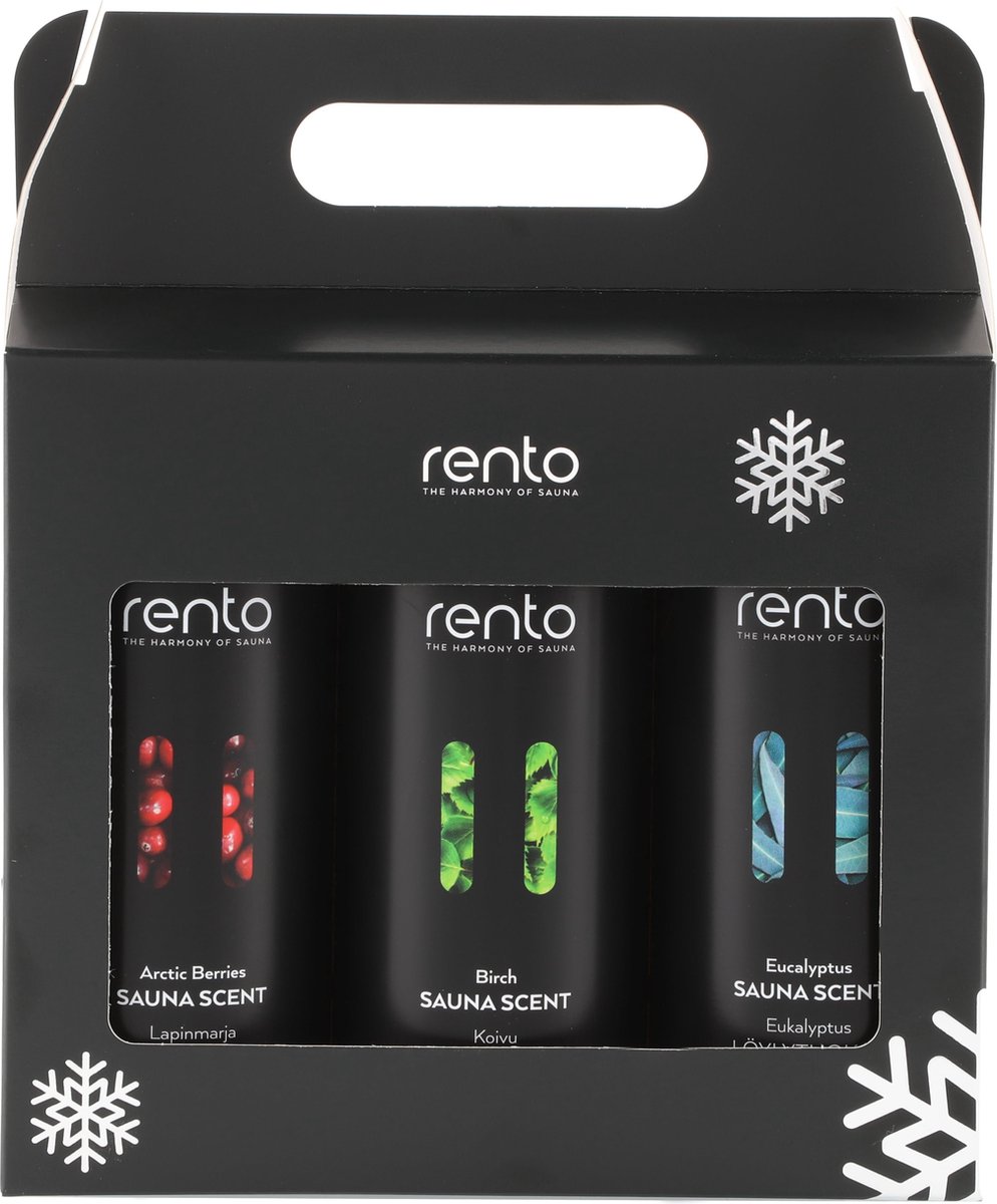 Goedkoopste Rento saunageuren cadeauset 3 x 400 ml