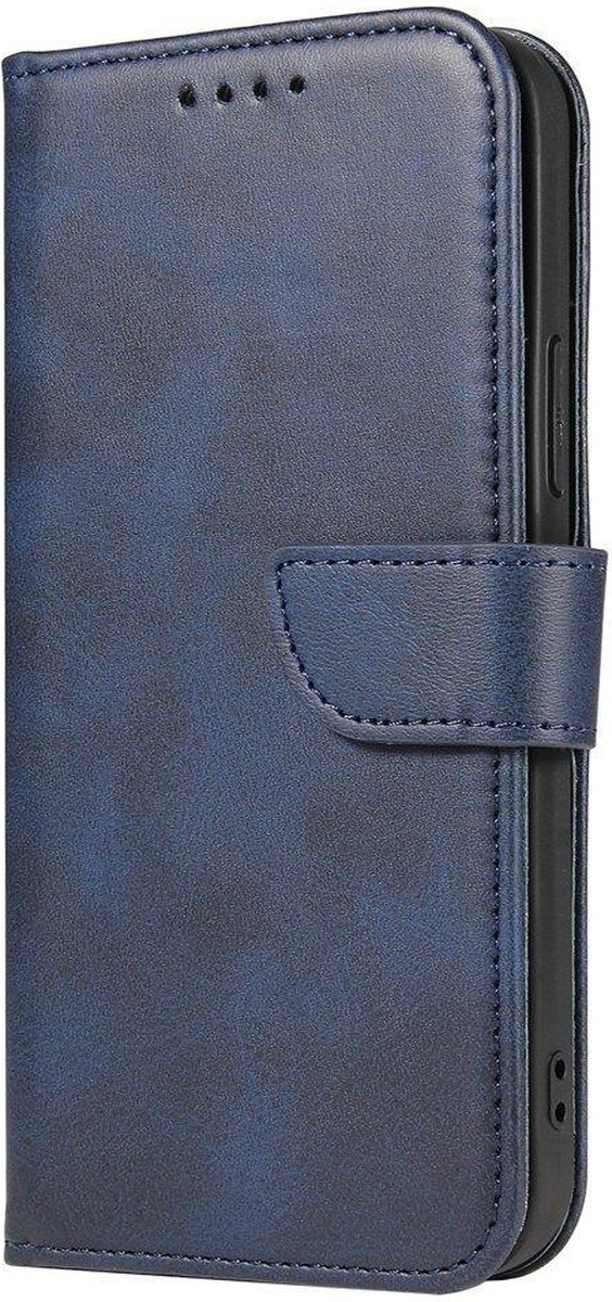 Magnet Case elegante book case met standaard geschikt voor Samsung Galaxy A72 4G blauw