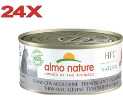 Almo Nature HFC - Kattenvoer - Tonijn & Jonge Ansjovis - 24x150gr