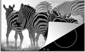 KitchenYeah® Inductie beschermer 76x51.5 cm - Lopende zebra's - Kookplaataccessoires - Afdekplaat voor kookplaat - Inductiebeschermer - Inductiemat - Inductieplaat mat