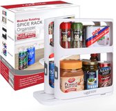 LAKESIDE Spice rack organizer - Étagère à épices extensible - Wit