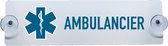 Autobord logo Ambulancier 25cm x 7cm