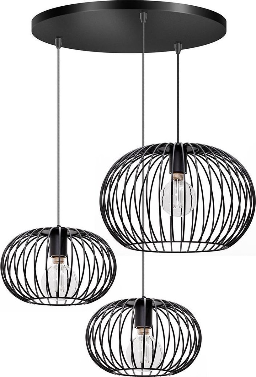 ETH Wire 2.0 Hanglamp 3 Lichts | Zwart
