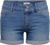 Only Broek Onlcarmen Reg Shorts Wide Wb Dnm Pi 15243798 Light Blue Denim Dames Maat - M