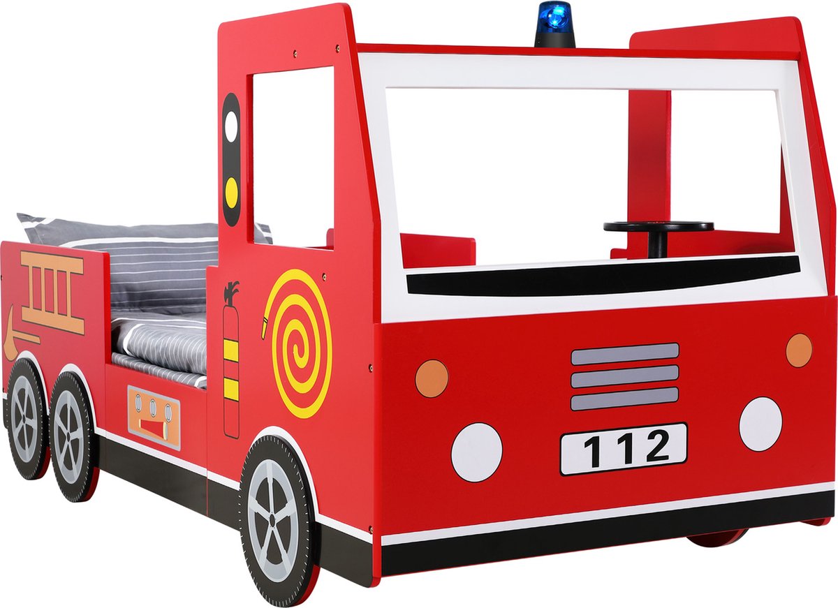 Casaria Kinderbed Brandweerauto – Incl. Lattenbodem - 200 90 cm | bol.com